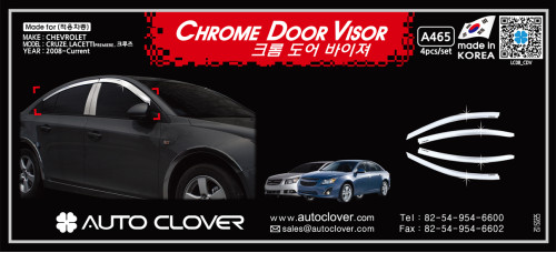 AUTOCLOVER CHROME DOOR VISOR SET FOR CHEVROLET CRUZE 2011-15