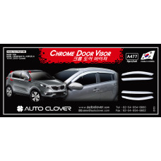 AUTOCLOVER CHROME DOOR VISOR SET FOR KIA SPORTAGE R 2010-15 AUTOCLOVER CHROME DOOR VISOR SET FOR KIA SPORTAGE R 2010-15
