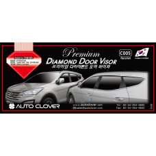 AUTOCLOVER DIAMOND DOOR VISOR SET FOR HYUNDAI SANTA FE 2012-15 AUTOCLOVER DIAMOND DOOR VISOR SET FOR HYUNDAI SANTA FE 2012-15
