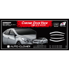 AUTOCLOVER CHROME DOOR VISOR SET FOR HYUNDAI GRANDEUR HG 2011-15