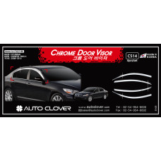 AUTOCLOVER CHROME DOOR VISOR SET FOR HYUNDAI GENESIS 2008-13 AUTOCLOVER CHROME DOOR VISOR SET FOR HYUNDAI GENESIS 2008-13