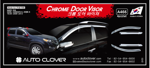 AUTOCLOVER CHROME DOOR VISOR FOR KIA SORENTO R 2012-13