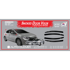 AUTOCLOVER SMOKED DOOR VISOR SET FOR HONDA CIVIC 2012 AUTOCLOVER SMOKED DOOR VISOR SET FOR HONDA CIVIC 2012