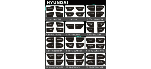 BRICX - LED INSIDE DOOR CATCH PLATES SET FOR HYUNDAI VEHICLES BRICX - LED INSIDE DOOR CATCH PLATES SET FOR HYUNDAI VEHICLES