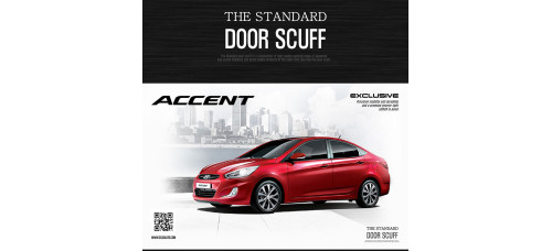DXSOAUTO STANDARD AL DOOR SILL SCUFF PLATES HYUNDAI ACCENT 2011-15