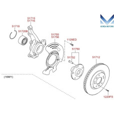 MOBIS FRONT AXLE SET FOR KIA RONDO CARENS 2013-16 MOBIS FRONT AXLE SET FOR KIA RONDO CARENS 2013-16