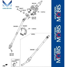 MOBIS STEERING COLUMN AND SHAFT HYUNDAI GENESIS G80 2016-20 MOBIS STEERING COLUMN AND SHAFT HYUNDAI GENESIS G80 2016-20