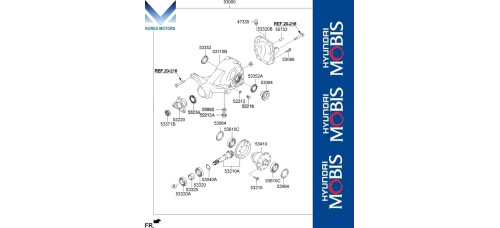 50-501 REAR DIFFERENTIAL HYUNDAI GENESIS G90 2018-21