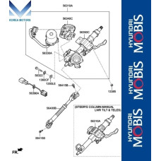 MOBIS STEERING COLUMN AND SHAFT SET FOR HYUNDAI SONATA 2014-17