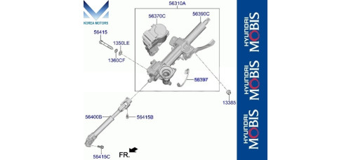 MOBIS COLUMN STEERING SET FOR KIA K5 OPTIMA 2019-23 MOBIS COLUMN STEERING SET FOR KIA K5 OPTIMA 2019-23