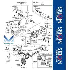 50-510 PEREDNIY AXLY DIFFERENTIAL KIA SORENTO 2006-09 50-510 PEREDNIY AXLY DIFFERENTIAL KIA SORENTO 2006-09