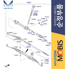 MOBIS NEW GEAR ASSY STEERING FOR HYUNDAI SANTA FE 2013-18