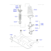 MOBIS REAR SHOCK ABSORBER FOR HYUNDAI TUCSON 2004-10 MOBIS REAR SHOCK ABSORBER FOR HYUNDAI TUCSON 2004-10