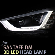 AUTOLAMP 3D LED STYLE HEADLIGHTS HYUNDAI SANTA FE DM - 2012-15 AUTOLAMP 3D LED STYLE HEADLIGHTS HYUNDAI SANTA FE DM - 2012-15