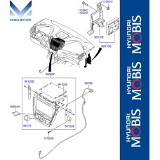 MOBIS DECK ASSY AUDIO SET FOR HYUNDAI SONATA LF 2014/03-17