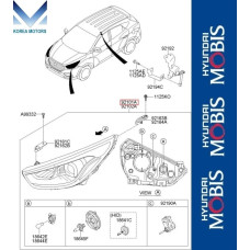 MOBIS HEADLAMP SET FOR HYUNDAI TUCSON IX 2013-15Y MOBIS HEADLAMP SET FOR HYUNDAI TUCSON IX 2013-15Y
