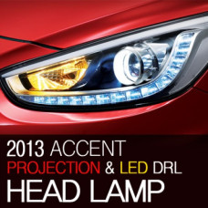 MOBIS LED DRL PROJECTOR HEADLIGHTS HYUNDAI ACCENT 2010-13 MOBIS LED DRL PROJECTOR HEADLIGHTS HYUNDAI ACCENT 2010-13