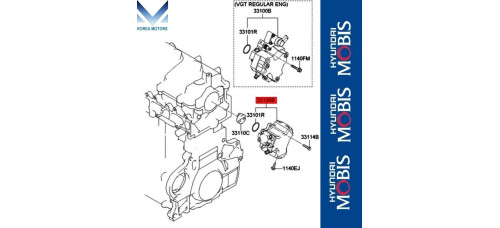 MOBIS PUMP FUEL HIGH PRESSURE FOR DIESEL ENGINE D4EA 2004-10