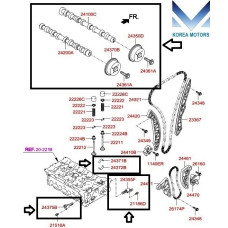 MOBIS CAMSHAFT EX / IN ASSY KIT OF G4KE ENGINES FOR HYUNDAI KIA 2007-20 MOBIS CAMSHAFT EX / IN ASSY KIT OF G4KE ENGINES FOR HYUNDAI KIA 2007-20