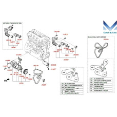 MOBIS COOLANT PUMP KIT G4KC G4KD G4KE ENGINES HYUNDAI KIA 2007-20 MOBIS COOLANT PUMP KIT G4KC G4KD G4KE ENGINES HYUNDAI KIA 2007-20