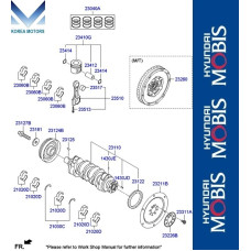 MOBIS CRANKSHAFT AND PISTON ASSY KIT D4HA FOR HYUNDAI KIA 2009-20 MOBIS CRANKSHAFT AND PISTON ASSY KIT D4HA FOR HYUNDAI KIA 2009-20