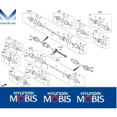 43-495 DRIVE SHAFT FRONT HYUNDAI TUCSON NX4 2020-23 43-495 DRIVE SHAFT FRONT HYUNDAI TUCSON NX4 2020-23
